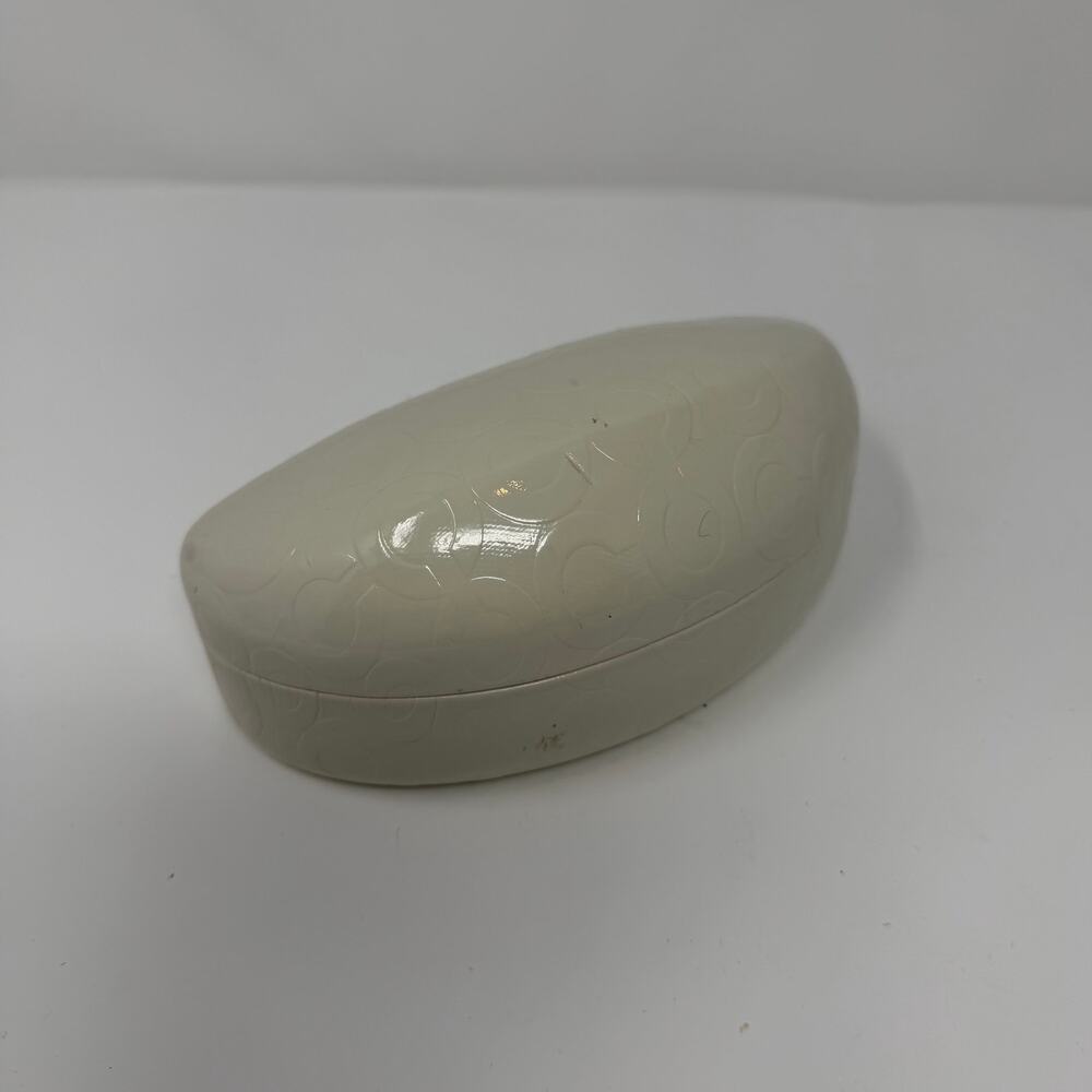 Coach Signature Hard Shell Eyeglass Case White